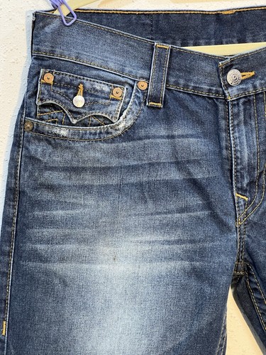 True Religion Jeans Men’s 36x26” Slim Seat Mega T Flap Pockets Big Stich USA - Picture 9 of 13