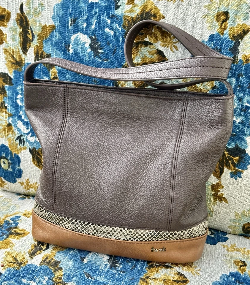 Vintage The Sak De Young Brown Tan Snake Skin Hobo Bag. Rare - Image 4 of 4