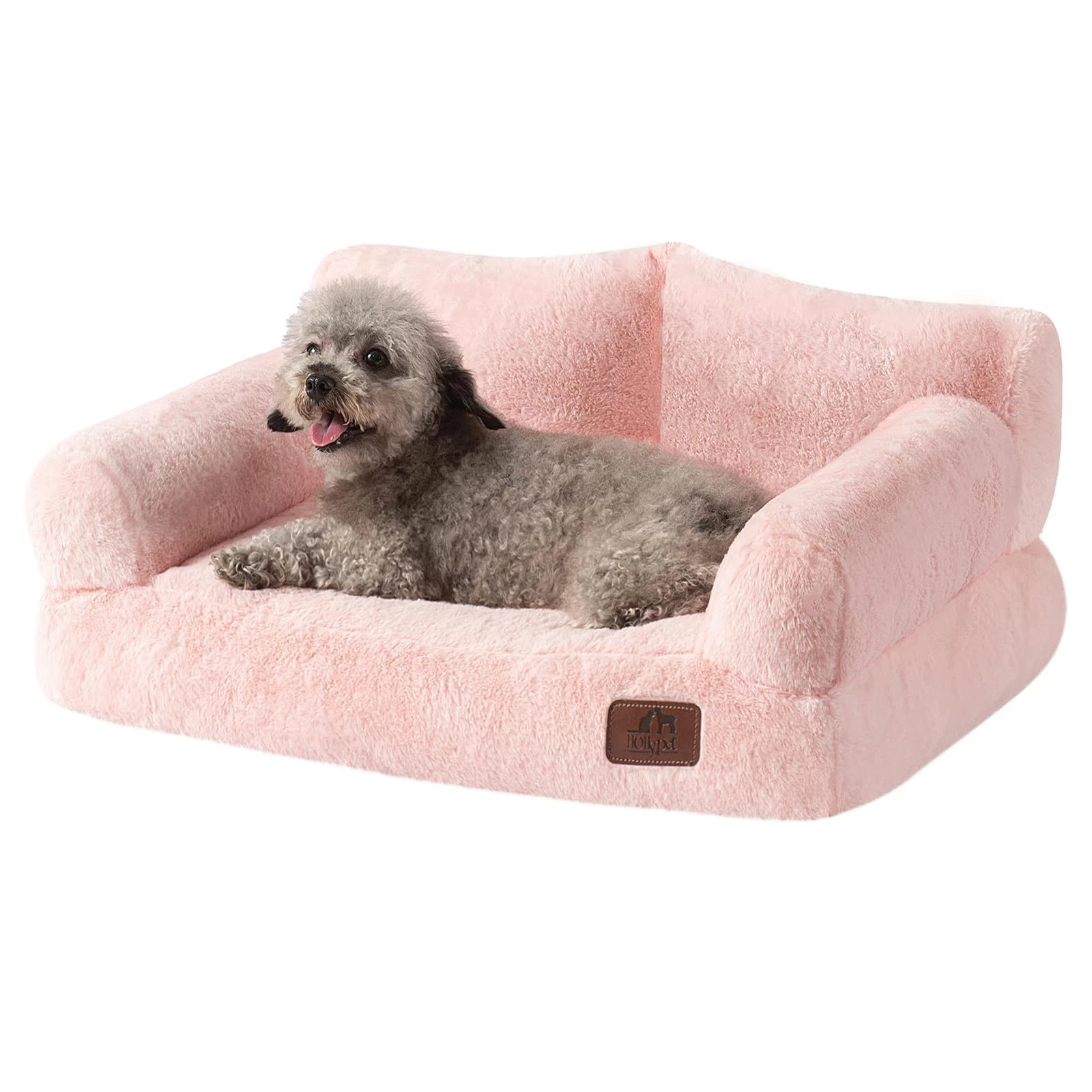 Fluffy Dog Cat Bed Pet Couch Beds Plush Soft Warming Washable Puppy Bed for S...