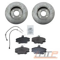 Bremsscheiben Voll Ø238 + BremsbelÄGe Vorne FÜR Renault Clio 1 2 Logan