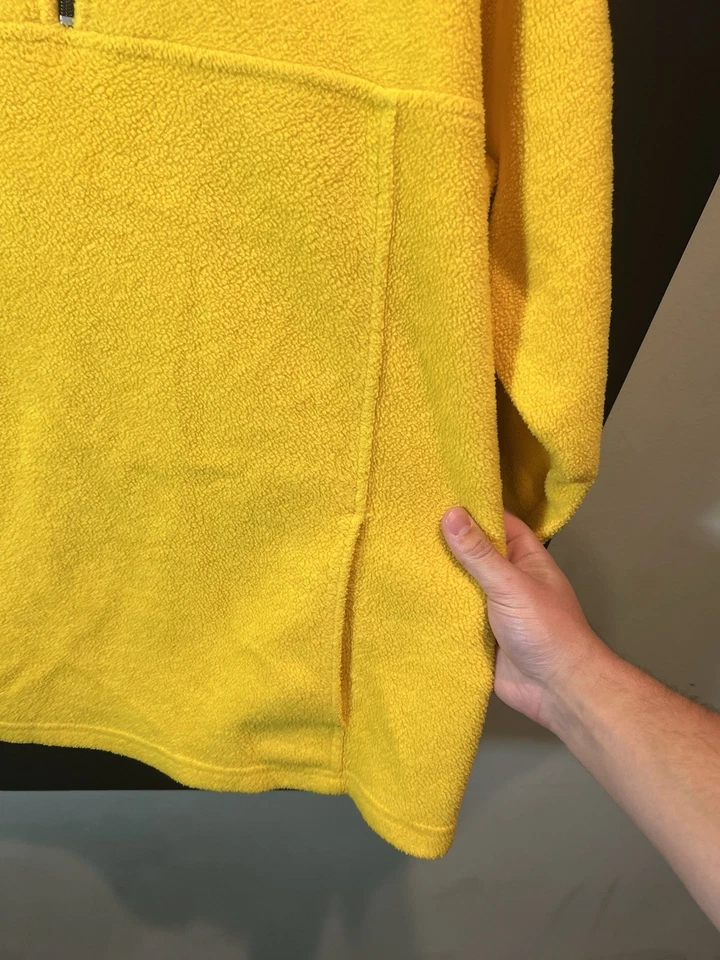 CHAQUETA POLAR AMARILLA DEPORTIVA VINTAGE AÑOS 90 EAST BAY CUARTO CREMALLERA TALLA L Foto 4 de 4