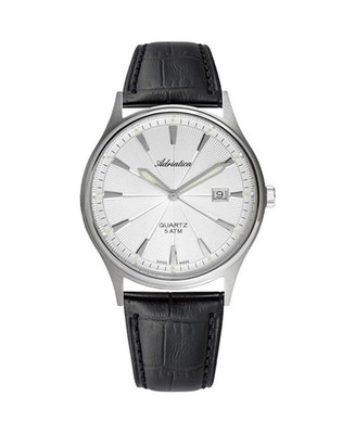 ADRIATICA Men Quartz Casual Watch Classic Dress White Dial Waterproof Round Swis