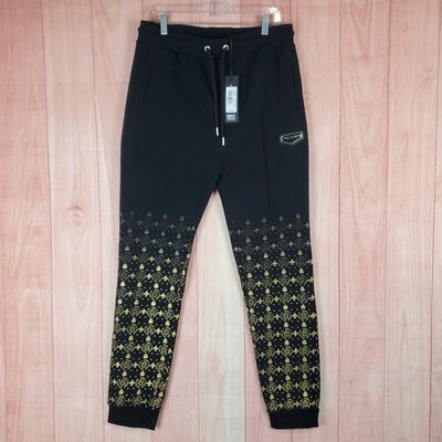 Supply & Demand Sweatpants Mens XL Black Monogram Cotton Logo Athletic Jogger
