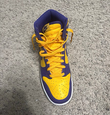 Nike Dunk High Lakers Mens High Top Leather L...