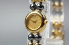 [Near MINT] SEIKO 1E20-0290 Gold Tone Round Quartz Women's Dress Watch Vintage