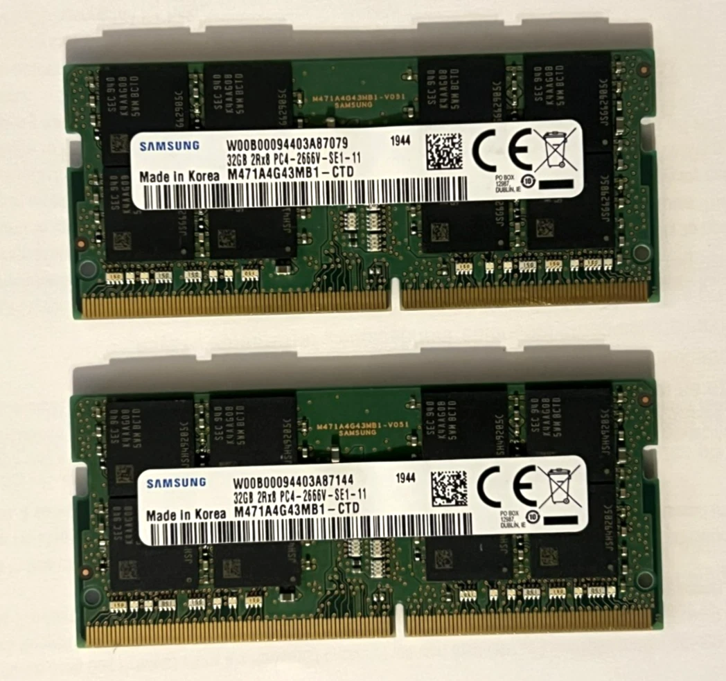 Samsung DDR4 SDRAM 64 GB Total Capacity Memory (RAM) for sale | eBay