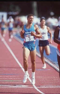 Decathlete Dan O'Brien USA shows his dejection after finishing th- 1992 Photo 1
