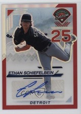 2025 Panini Prospect Edition Red Prizm Signatures /199 Ethan Schiefelbein Auto