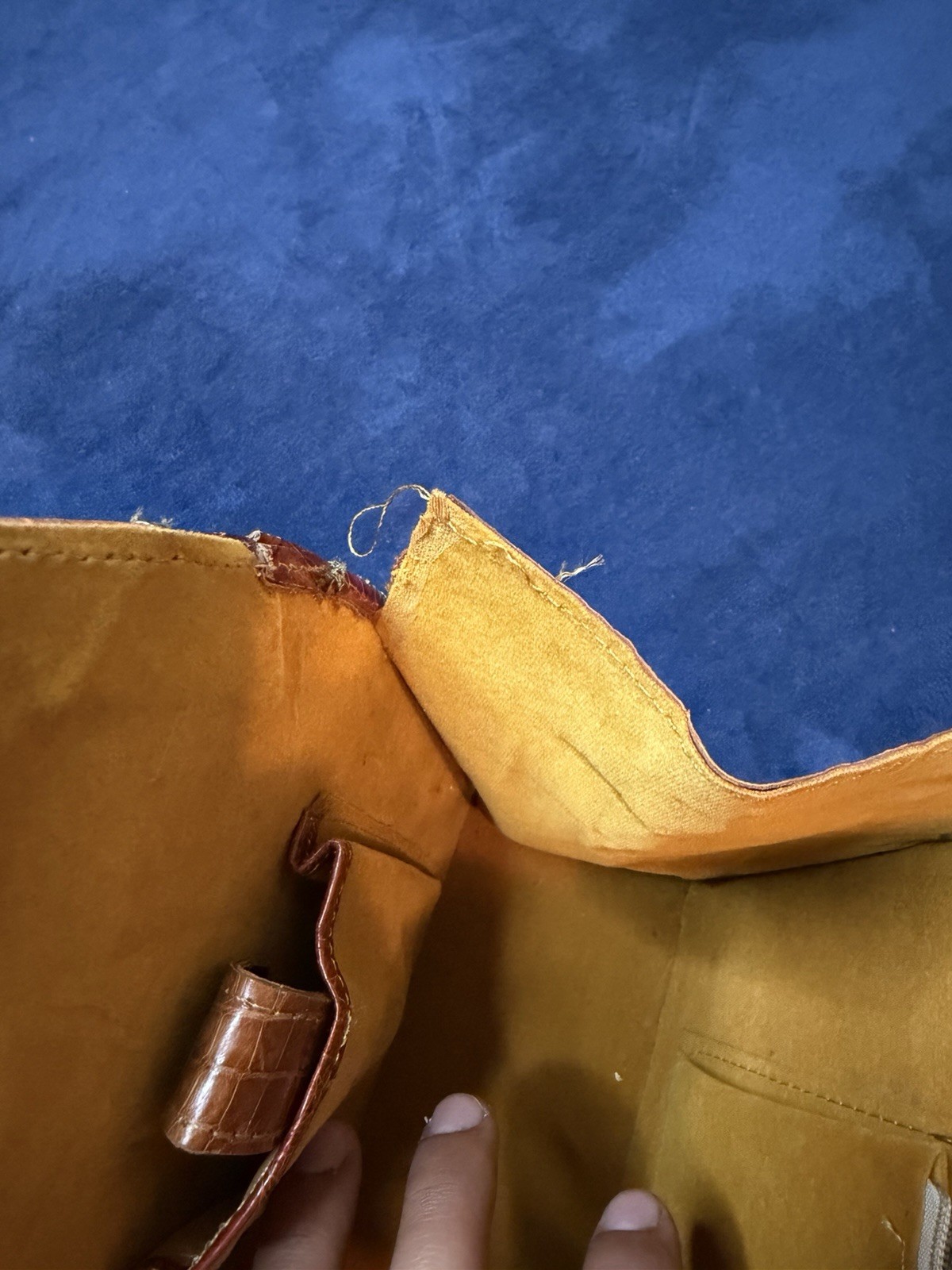 Vtg 70’s Multicolor Leather Patchwork shoulder Ba… - image 12