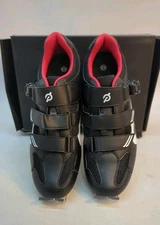 Pelton Delta Compatible Cleat Indoor Cycling Shoes Mens EU Size 45 Black Red