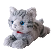 Sun Lemon Knee Cat Gray SS 13×7.5×26.6cm Stuffed Animal