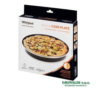 TORTIERA CRISP WHIRLPOOL MICROONDE 28X26X4cm AVM280 MEDIUM CAKE PLATE | eBay