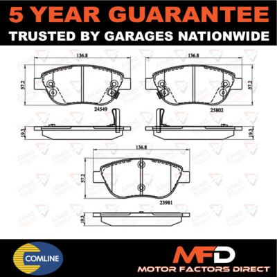 Fits Fiat 500 2012- + Other Models Allied Nippon Front Brake Pads Set