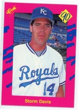 1990 CLASSIC PINK UPDATE #T15 - STORM DAVIS  - A'S / ROYALS