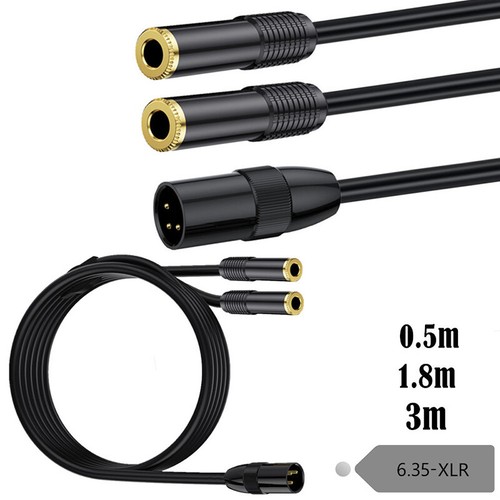 2in1 6.35mm To Xlr Female Cable Microphone Adapter Connector For Speaker Hi-Fi - Photo 11/18