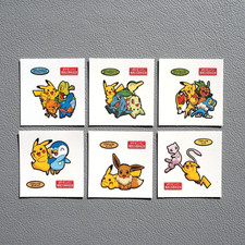 Pokemon Bread Deco Chara Seal Sticker Pikachu Eevee Mew 6 stickers Japan h438