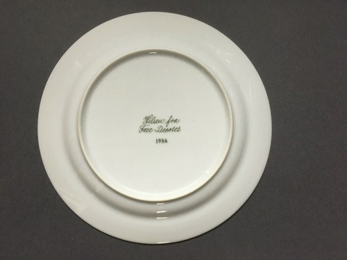 Hilsen fra Faxe Depotet 1986 Teller Kuchenteller ensidig klokke Flora Danica - Bild 2 von 2