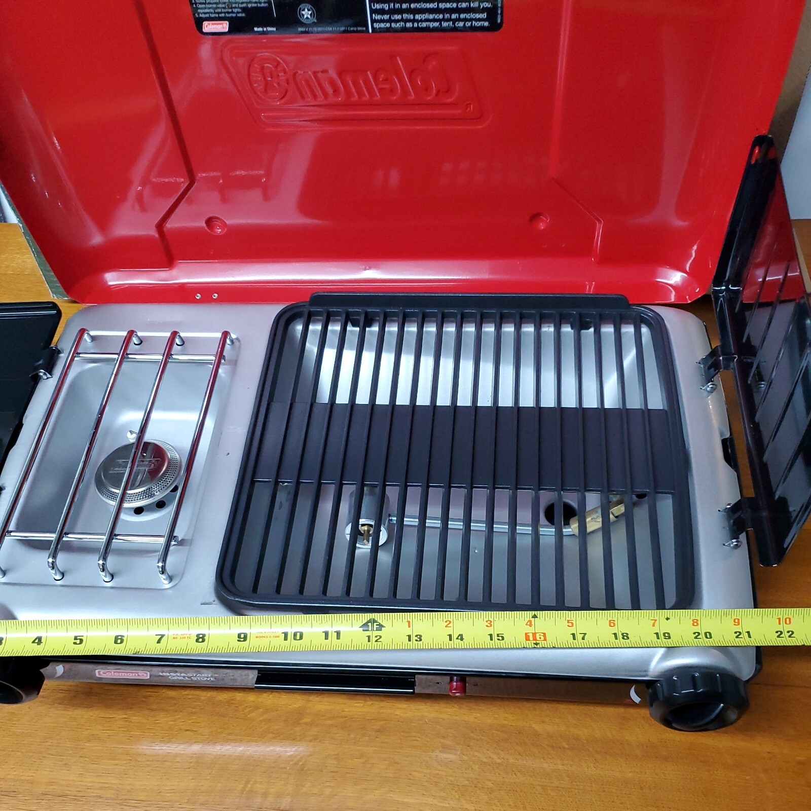 Coleman Instastart 2in1 Grill/Stove 2Burner Propane Tabletop Camping