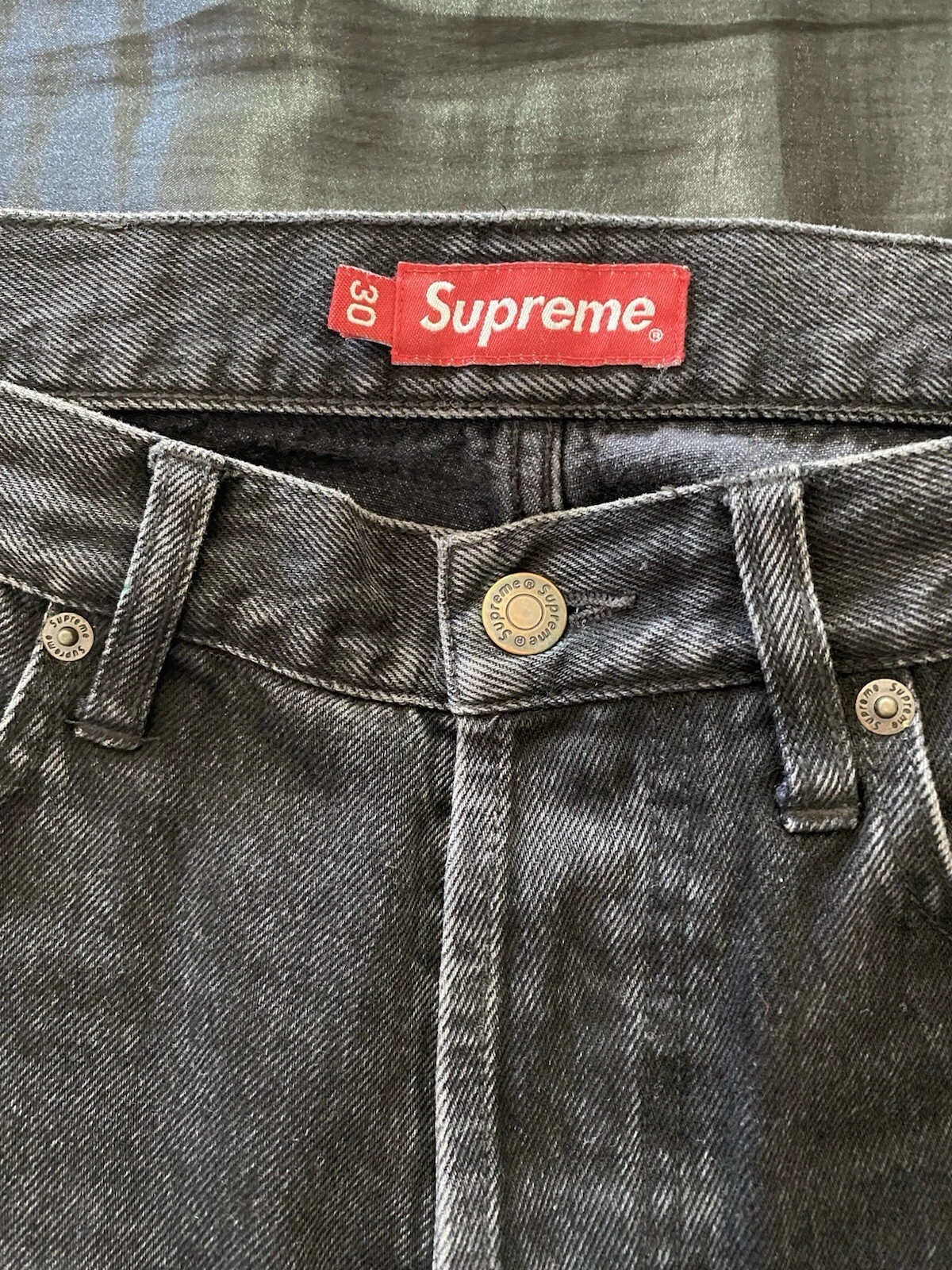Jean fin noir lavé Supreme Stone (FW21) noir lavé 30