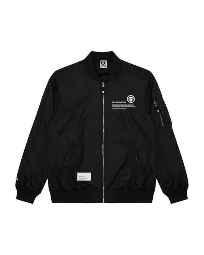 a basing ape MA-1 ジャケット A BATHING APE Men's Nylon Twill Fabric MA-1 Jacket 1ST CAMO