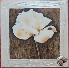 Fiore Dalia - Quadro Stampa su legno cm24x24 ins.swarovski made in italy