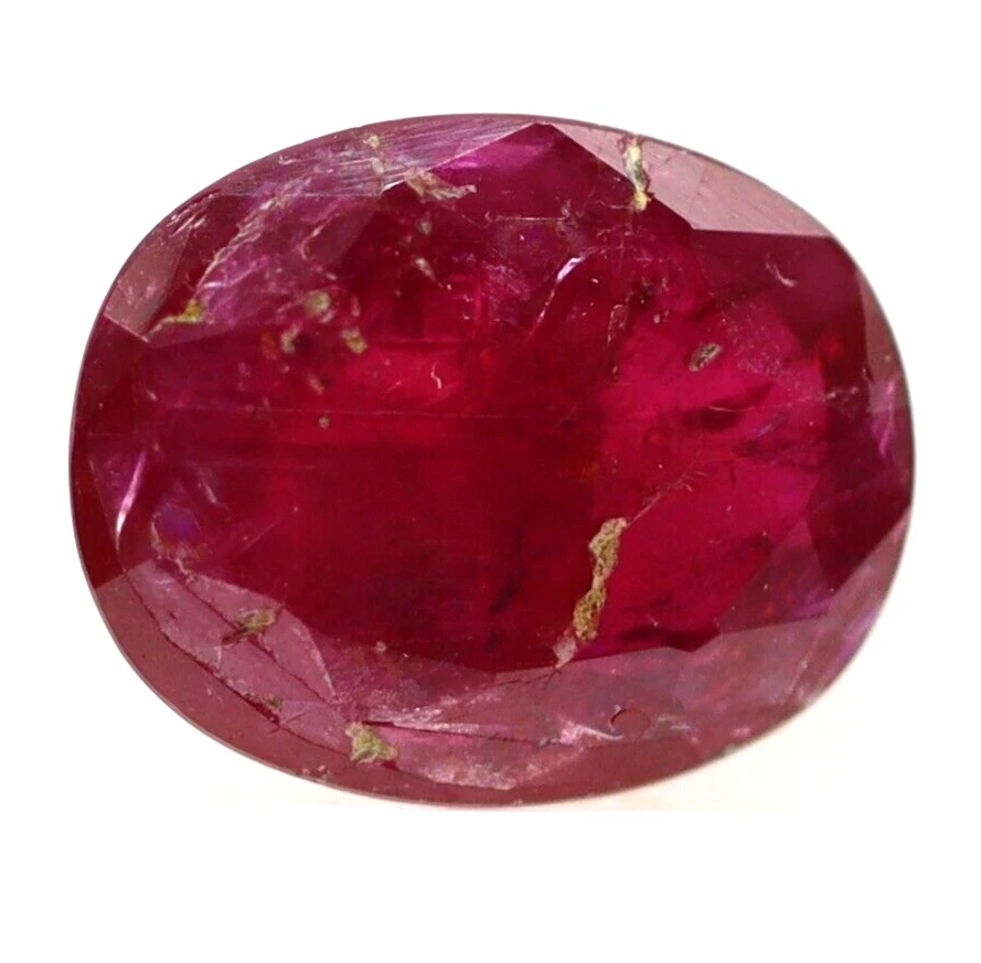 Burmese Origin Natural Ruby 1.25 Ct Dark Pinkish Red 7 x 6 mm Oval Cut Gemstone - Image 2 of 4
