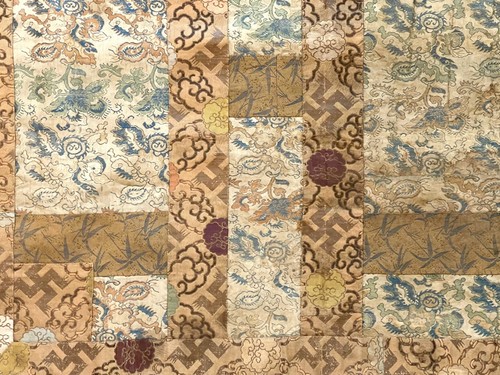 Antique Brocade Kesa Monk's Patched Robe Edo Period - Picture 7 of 12