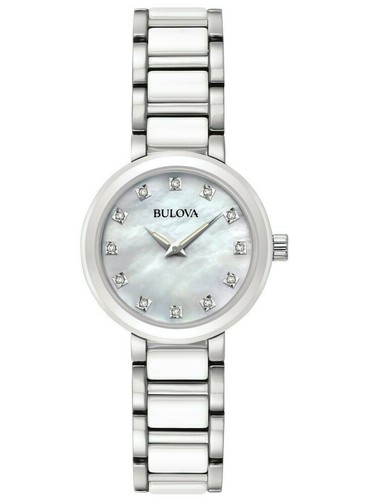 Bulova Women's Quartz Diamond Accent Markers White Ceramic 28mm Watch 98P158  42429543348 | eBay