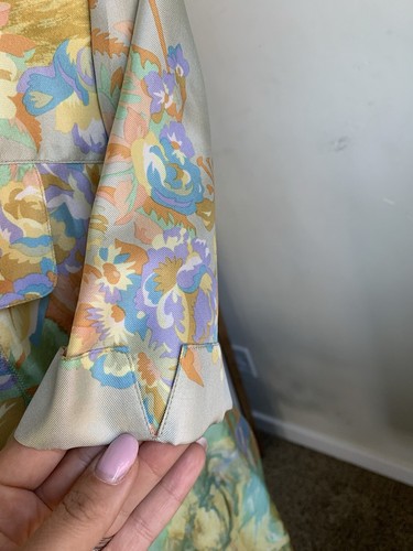 Vtg Louis Feraud 100% Silk Midi Dress Abstract Wearable Artsy sz 10 Belted Boho - Picture 21 of 22