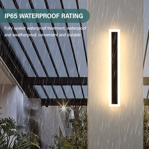 LED Wall Light Sconce Waterproof Outdoor Modern Lamp Exterior Lights Long Strip - Picture 3 of 29