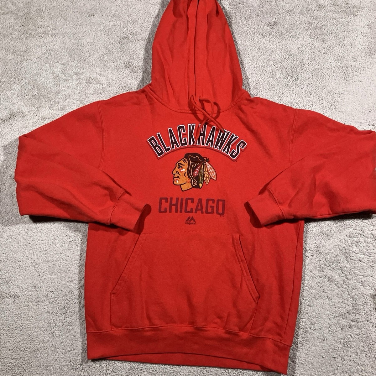 Chicago Blackhawks Hoodie Mens Medium NHL Hockey Sports Outdoors Majestic  Red