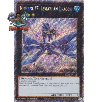 Yugioh! 1x Number 17: Leviathan RA04-EN154 Platinum Secret Rare 1st Ed NM | eBay Yugioh! 1x Number 17: Leviathan RA04-EN154 Platinum Secret Rare 1st Ed NM | eBay