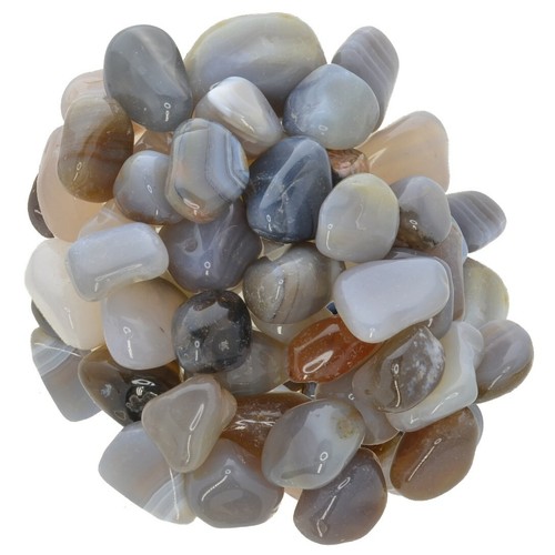 Piedras caídas de ágata gris de 1 lb - Grado 2 - Pequeñas - 0,75" a 1" promedio - Imagen 1 de 2