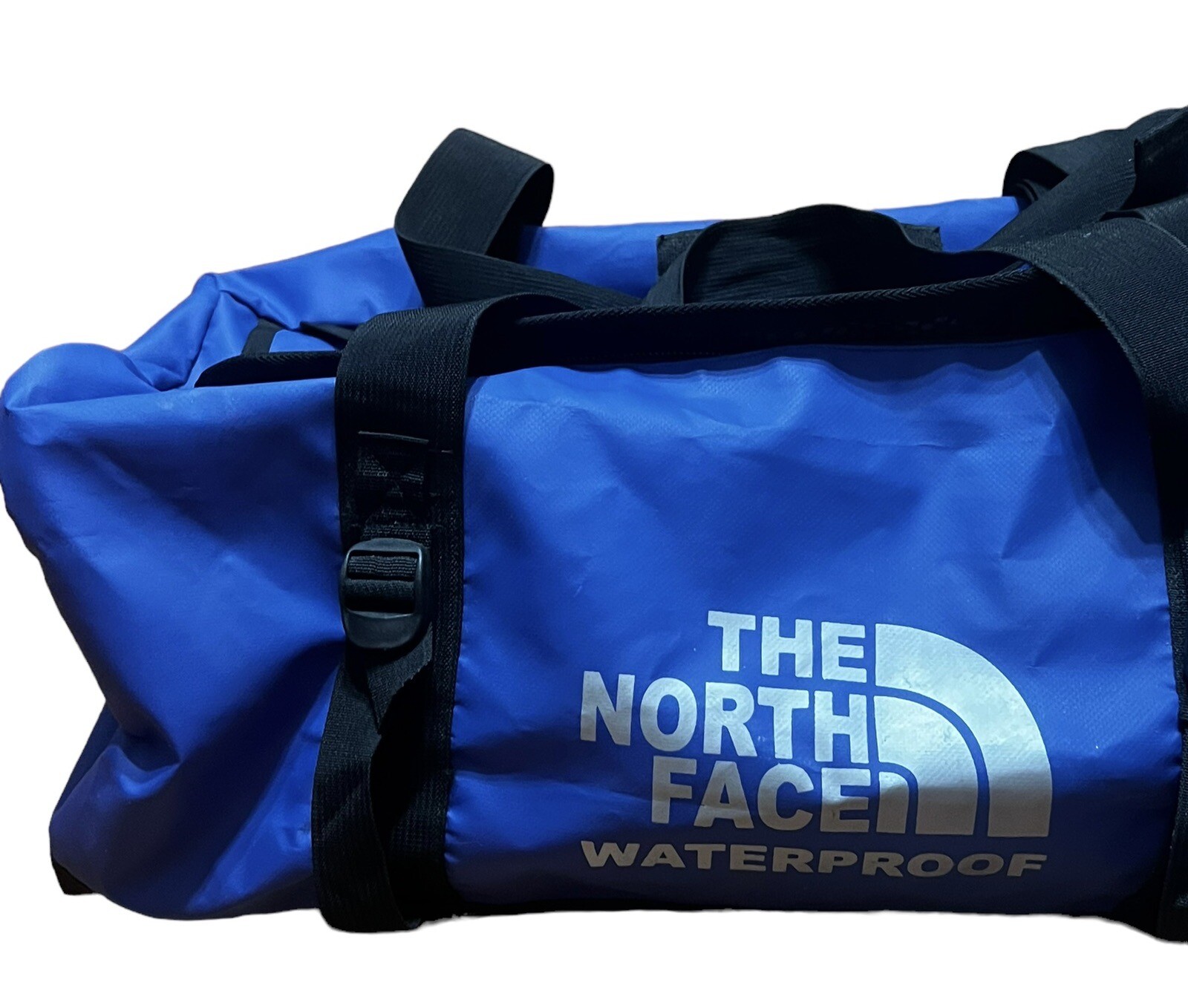 Vintage North Face Large Duffle Bag Vinyl Handle Rubb… Gem