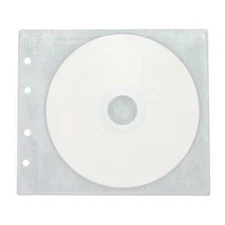 200 Non Woven White Refill CD/DVD Double-sided Sleeve Holds 2 Discs