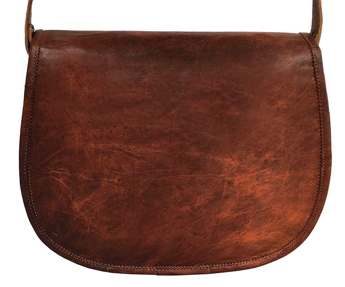 Women Vintage Style Genuine Brown Leather Cross Body Women Vintage Style Genuine Brown Leather Cross Body
