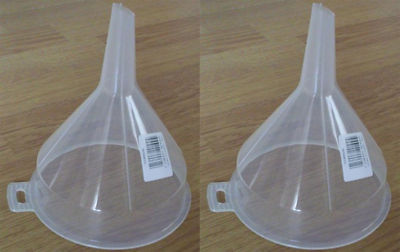 2 x Whitefurze 14cm Quality Clear Plastic Funnel, Liquids HomeBrew Winemaking