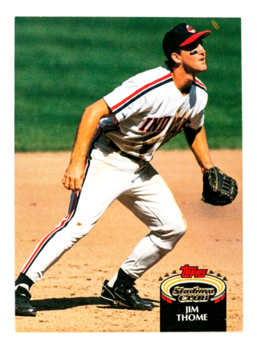 Jim Thome #360 (1992 Stadium Club) carta baseball rookie, Cleveland Indians, HOF - Foto 1 di 2