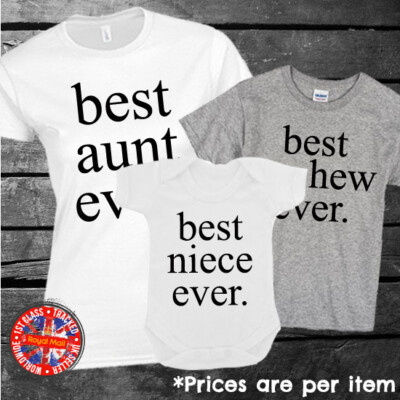 Beste Tante aller Zeiten passendes T-Shirt Set Damen Jungen Mädchen Geschenk Tante 