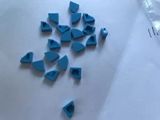 LEGO- NEW-25269- MEDIUM BLUE-TILE ROUND 1 X 1 QUARTER -10  PIECES