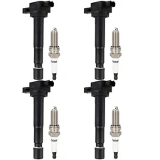 4 Pack Ignition Coil and Spark Plug For Acura TSX 2.4L L4 2009 10 11 12 13 14