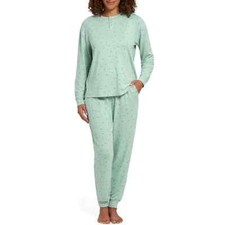 LOFT Ladies Henley Sleep Set Size XXL Turq Stars