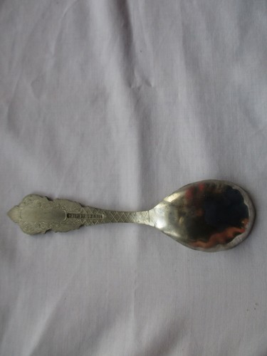 Hardanger Tinn Sylvplett Pewter Norway SOUP SPOON 5" Long Viking Longboat OSLO - Picture 6 of 8