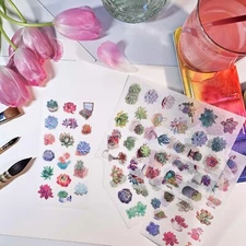 6pcs Washi Tape Cute Stickers Crafting Scrapbooking Children Kids Cartoon Gift