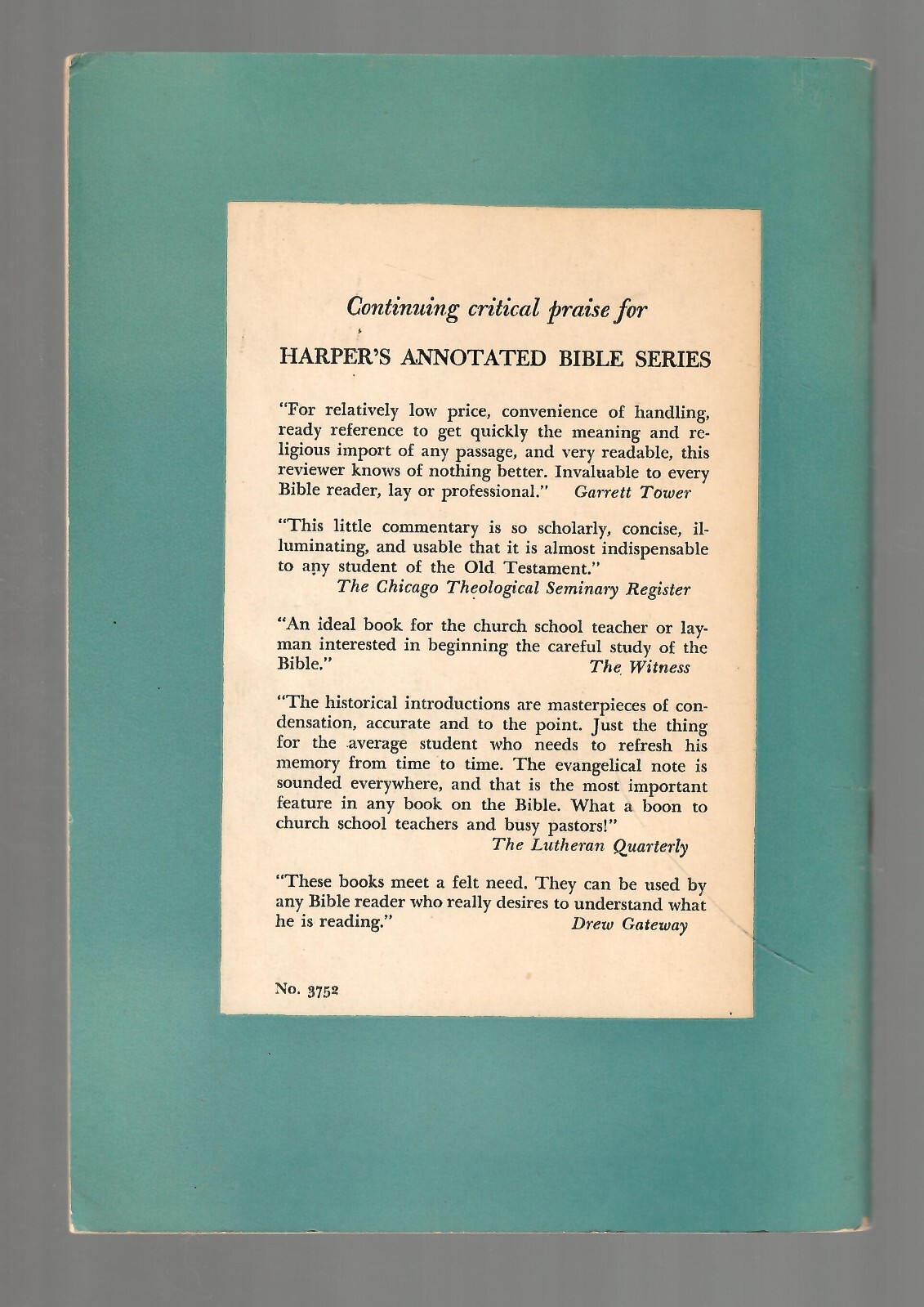HARPER'S ANNOTATED BIBLE SERIES (Volume 7) MARK - Frederick C. Grant ...