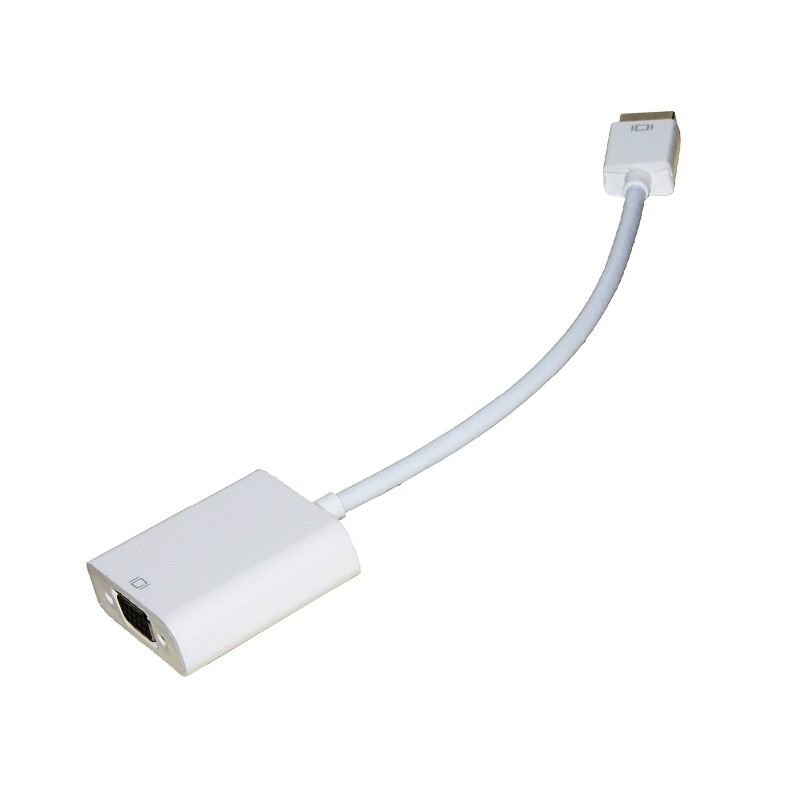 ADATTATORE HDMI MASCHIO - VGA FEMMINA CON AUDIO - JACK 3.5MM - BIANCO LKADAT10B