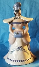 MCM California Kay Finch Pottery Victorian Lady With Cape 7 1/2"  Signed