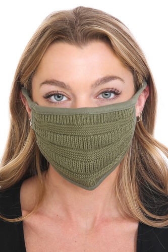 C.C Reusable Washable Knit Ribbed Face Mask - Picture 19 of 30