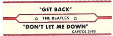 The Beatles, Get Back/Don't Let Me Down, Jukebox Label 45