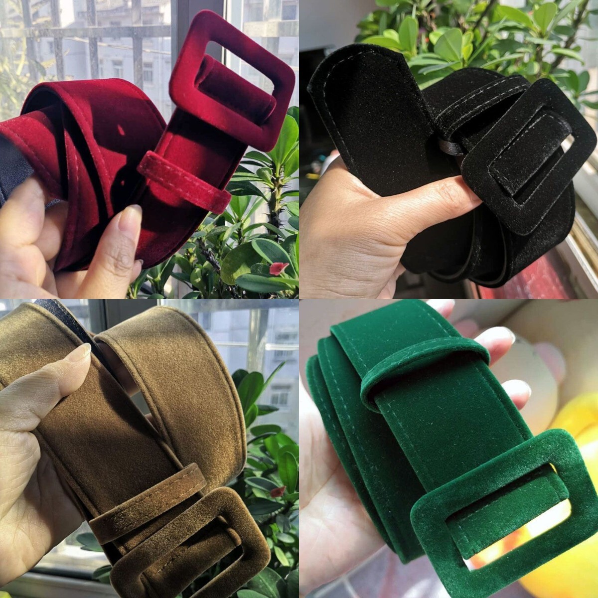 green waist belts for dresses Double Buckle Waist Belt – Leather Wide Belt Womens